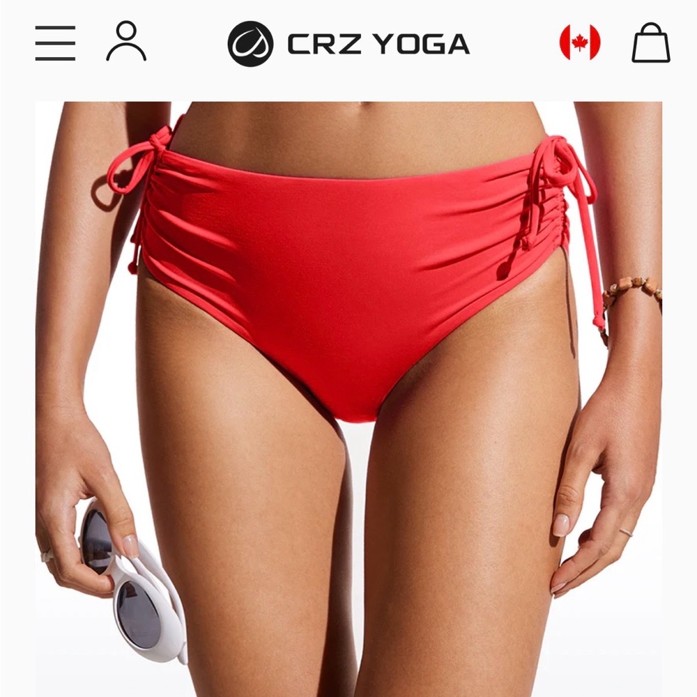 CRZ YOGA Women's Red Swim Bottom